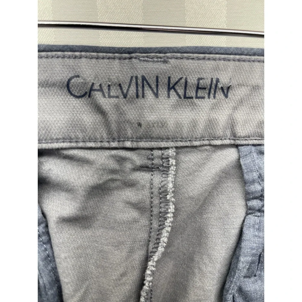 Calvin Klein Mens Pants Stretch Gray 38x29